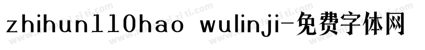 zhihun110hao wulinji字体转换